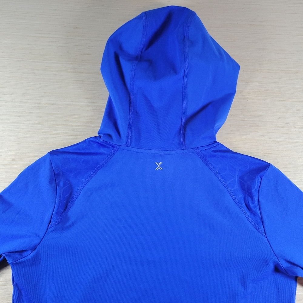 Xersion Quick-Dri Blue Hooded Long Sleeve Athletic Top Small - Picture 5 of 9